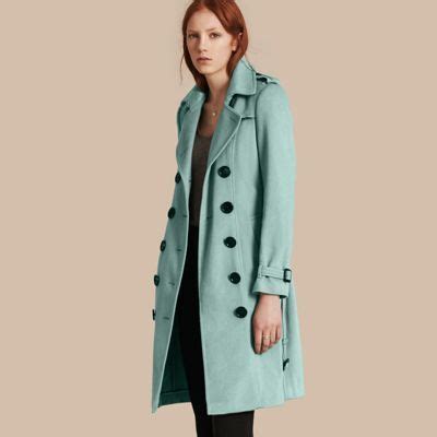 burberry sandringham wool coat dusty mint|Burberry Sandringham Fit Cashmere Trench Coat Dusty Mint in .